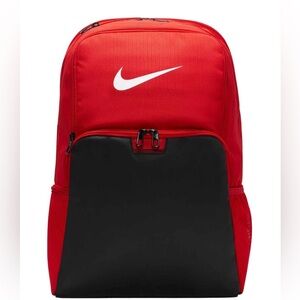 New Nike University Red Black Brasilia XL Backpack Unisex School Bag Gym Bag